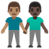 men holding hands, medium skin tone, dark skin tone